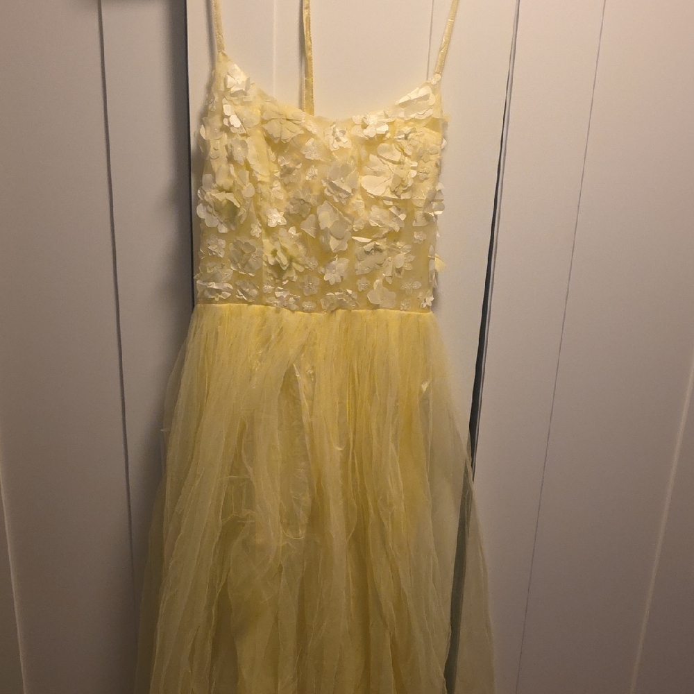 Yellow Floral Kids Dress